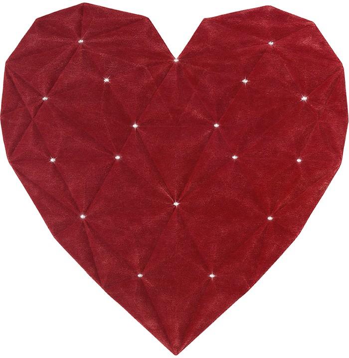 Ковер красный Heart Diamond 200x200