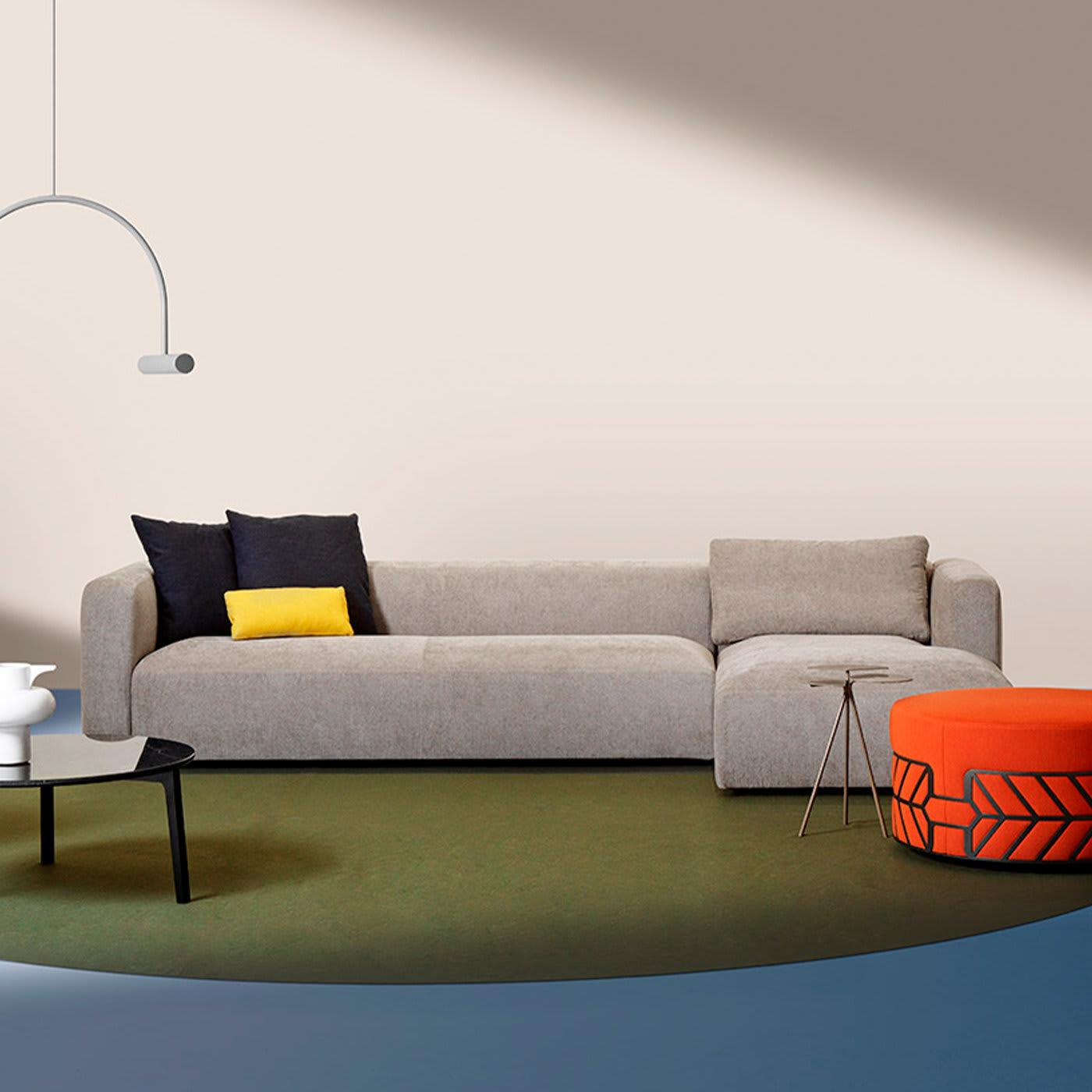 Пуф современный красный Belte