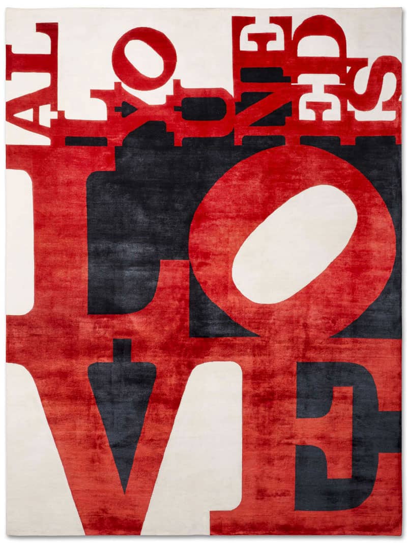 Сәнді қолмен жасалған кілем All You Need Is Love