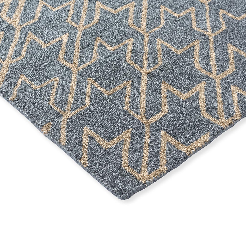 Кілем сыртқы Houndstooth Washed Blue | Өлшемі: 250 x 350 см