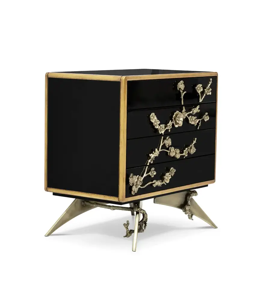 Тумба прикроватная с лаковой отделкой Mirage