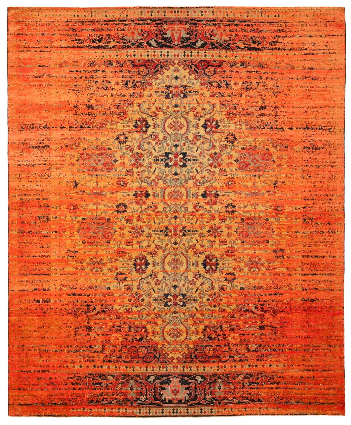 Жібек кілем Serapi Queensbury Stomped Yellow Neonorange | Өлшемі: 200 x 300 см