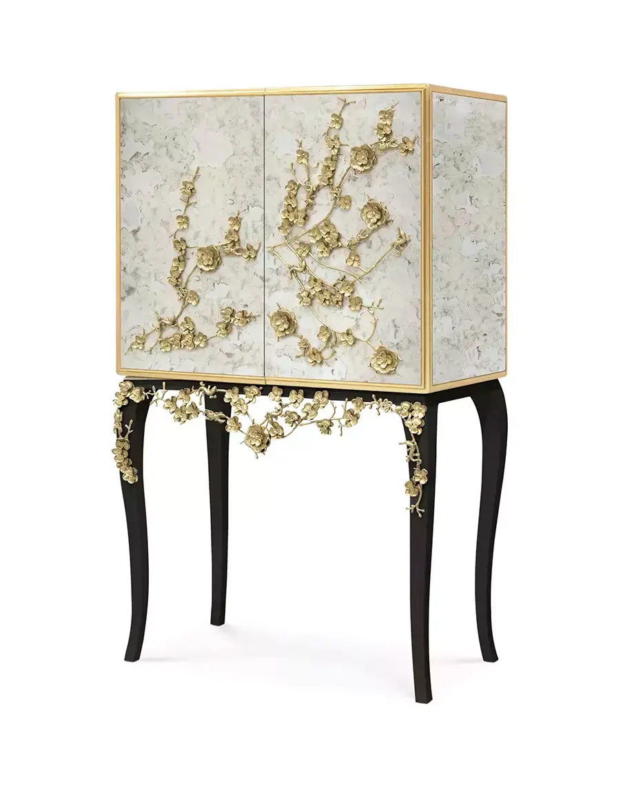 Барный шкаф с зеркальной патиной Mirage