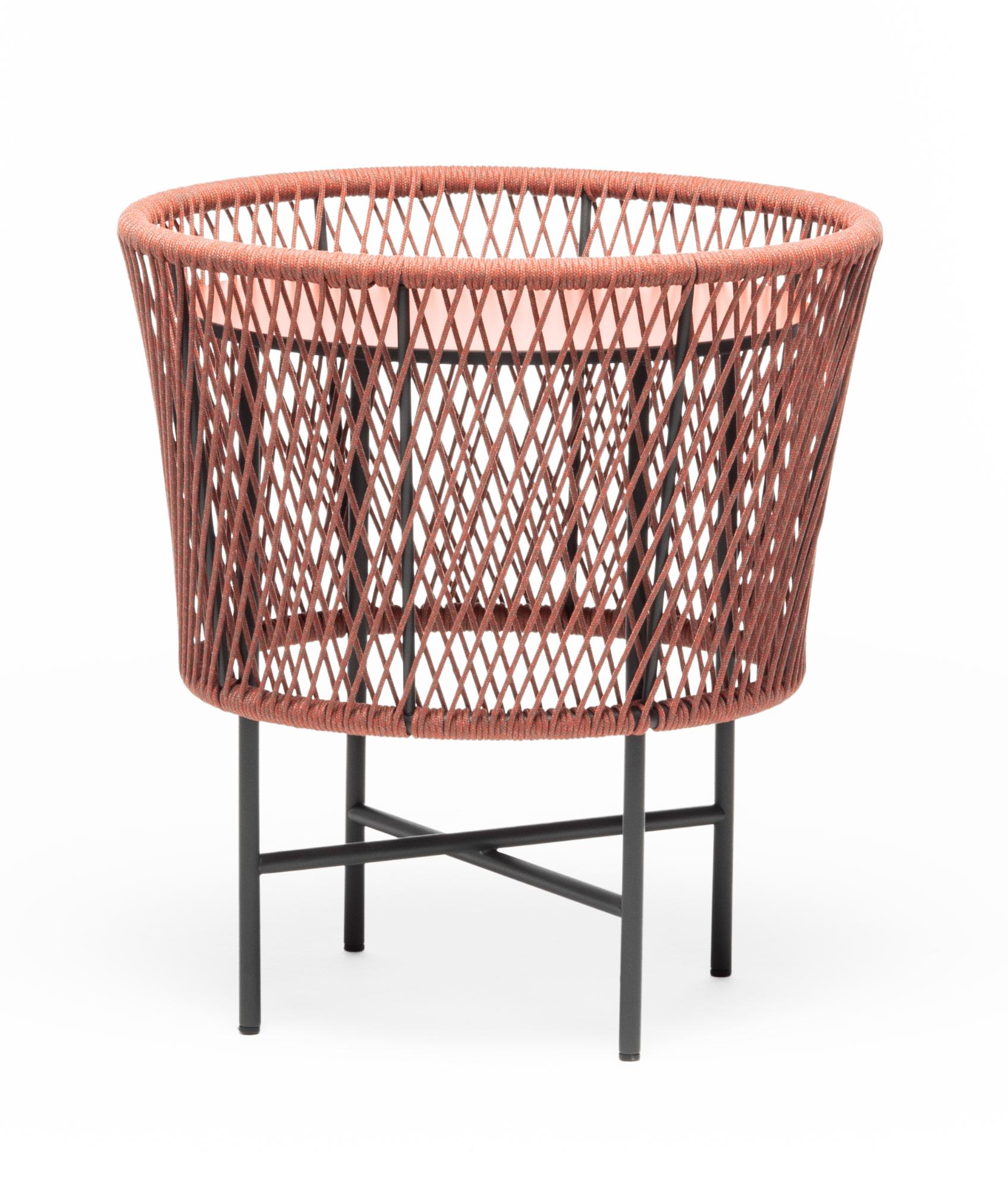 Қызыл дөңгелек сыртқы журнал үстелі Tamburo SM