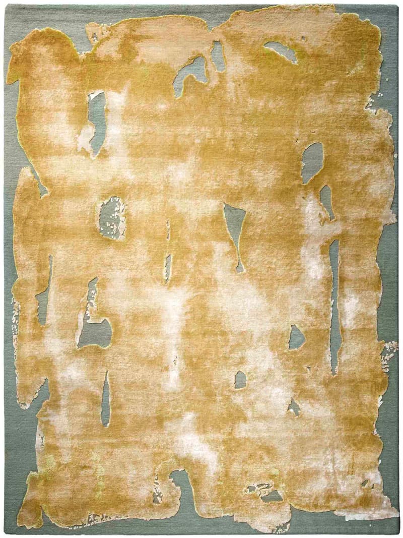 Роскошный ковер ручной работы Mono золотого цвета