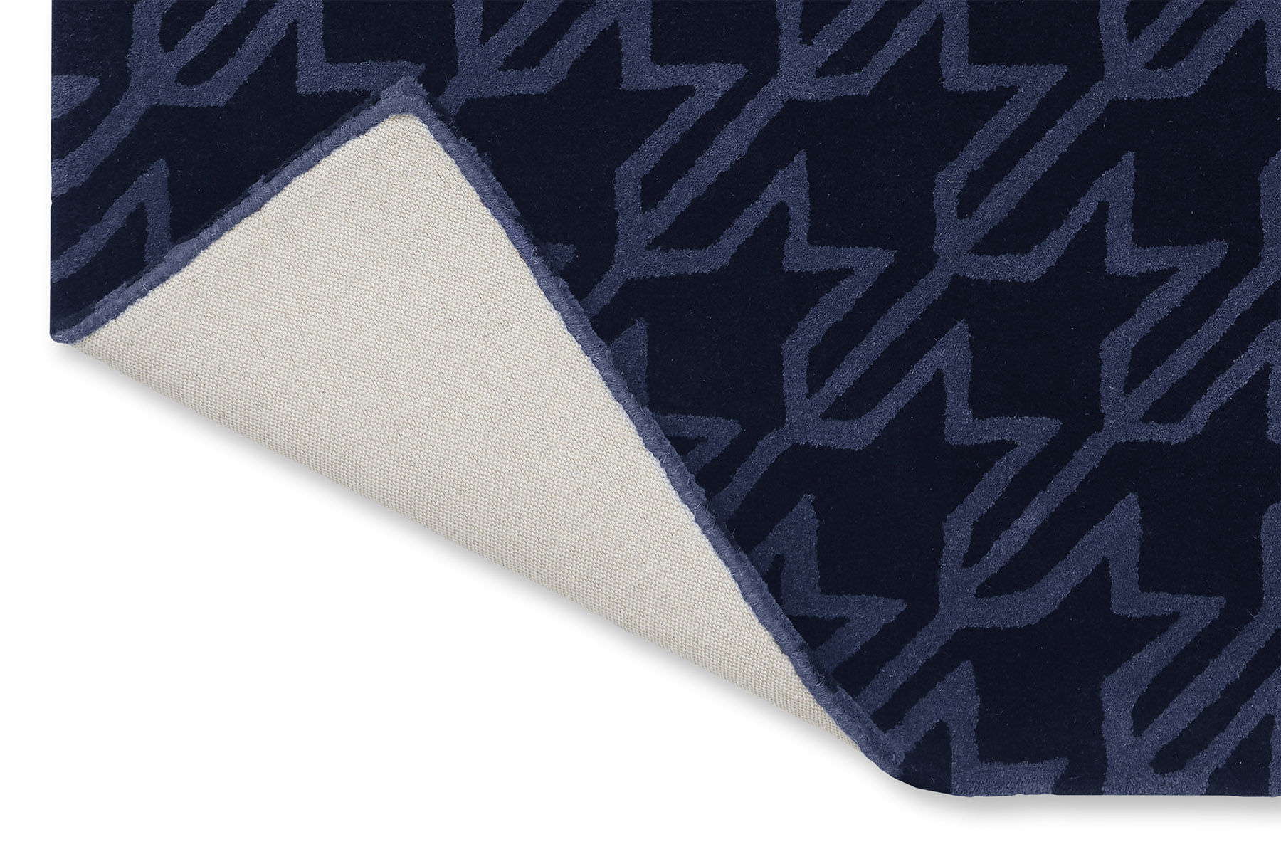 Жүн кілем Houndstooth Dark Blue | Өлшемі: 170 x 240 см