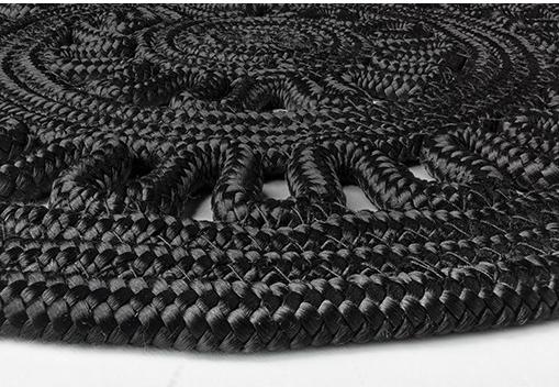 Ковер чёрный Braided | Размер: 160 x 230 см