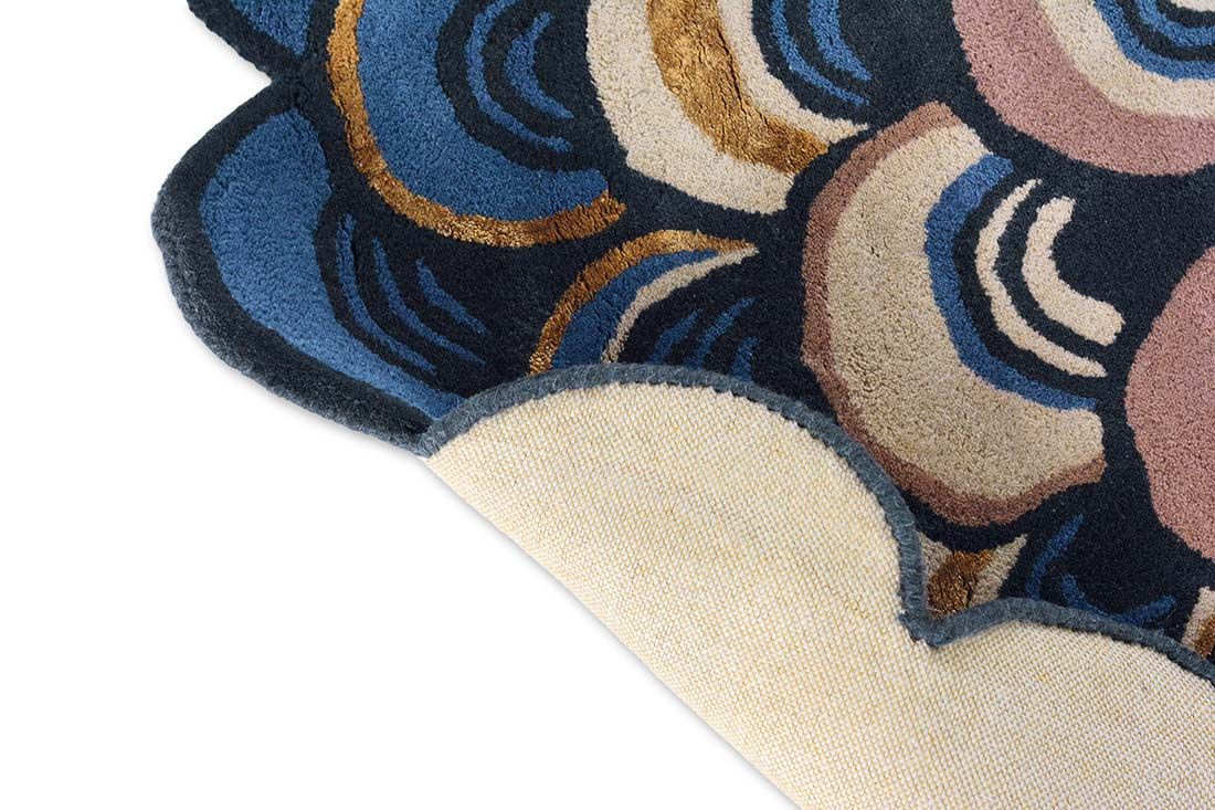 Дөңгелек кілем Masquerade Blue 160008 | Өлшемі: Ø 150 см