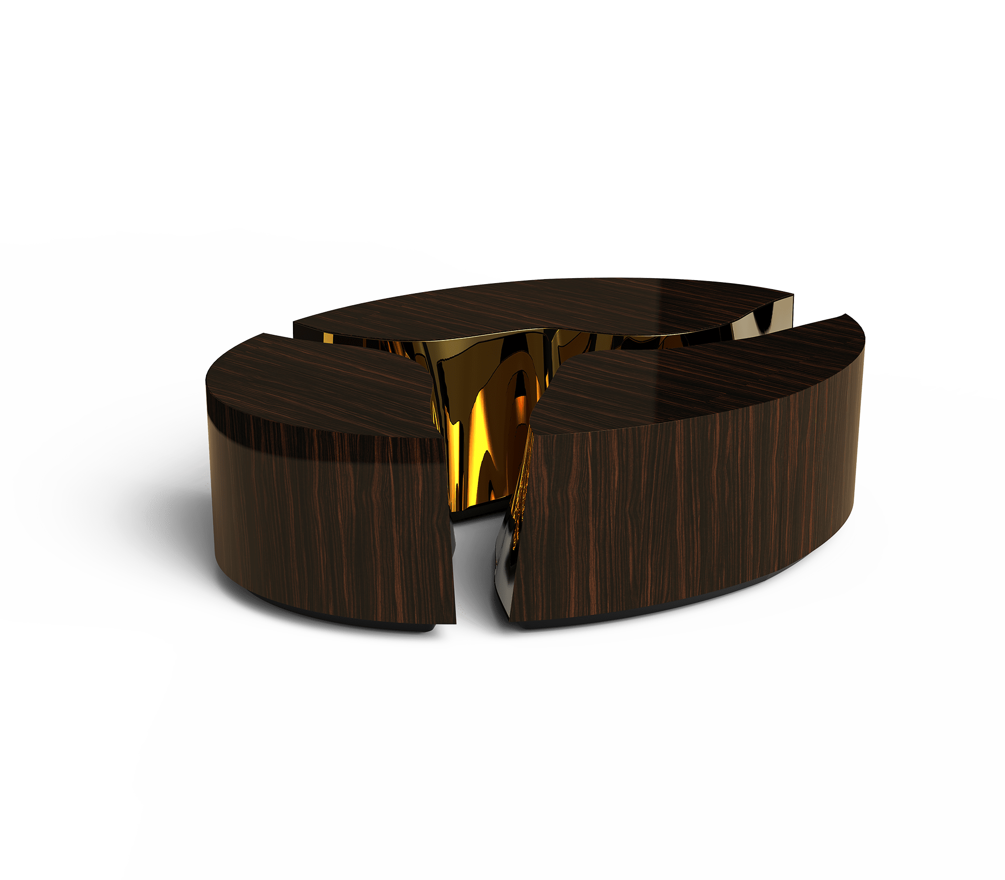 Овальный журнальный стол Fissure Ebony