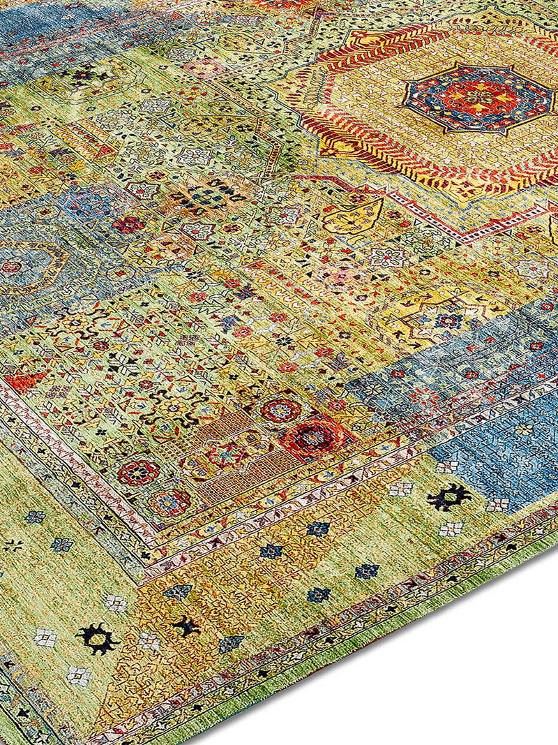 Роскошный ковер зелёного цвета Cosmic