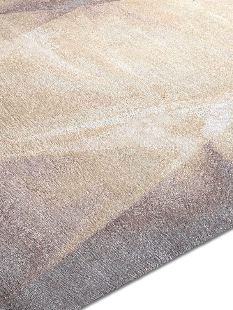 Ковер ручной работы желто-лилового цвета