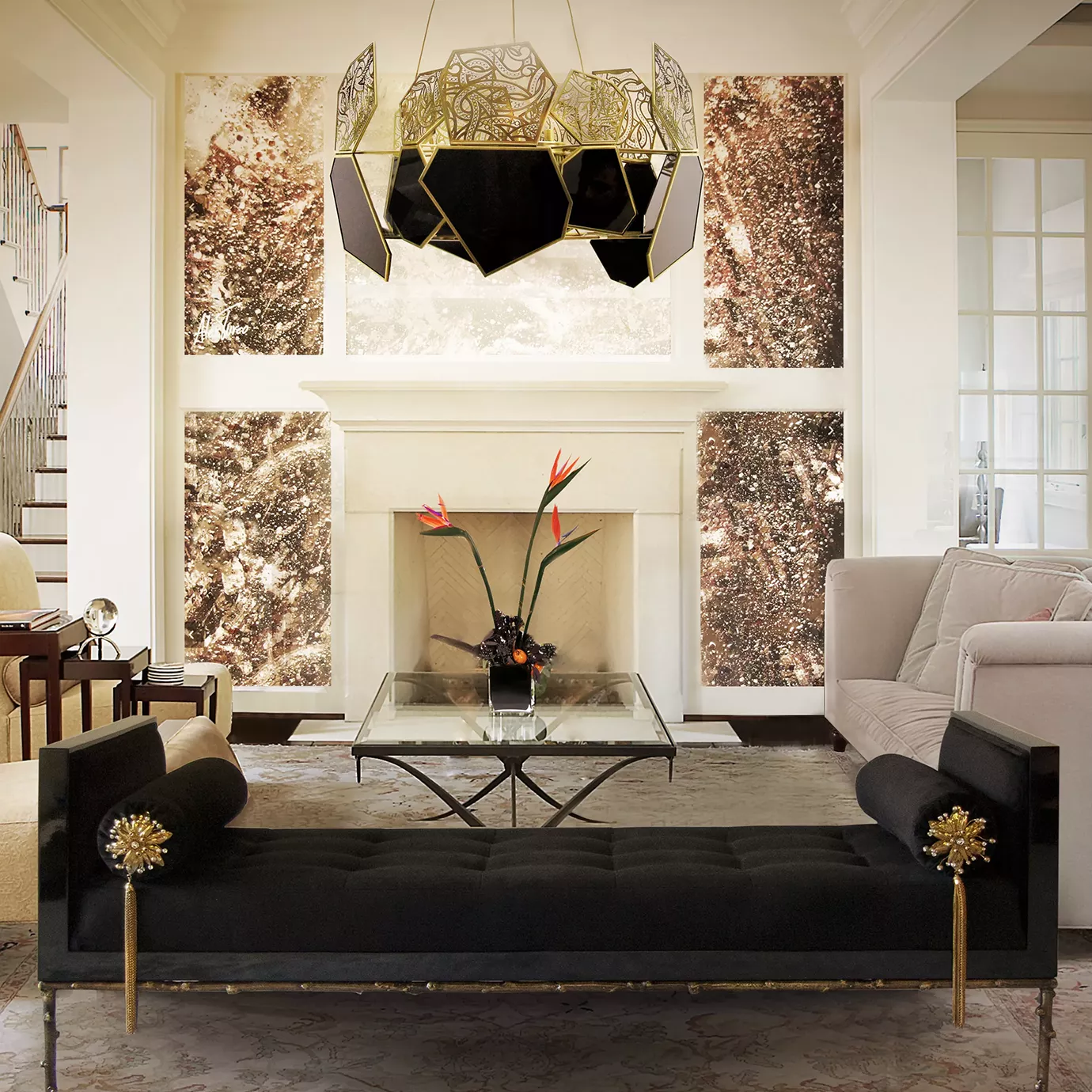 Люстра Hypnotique Bronze Glass