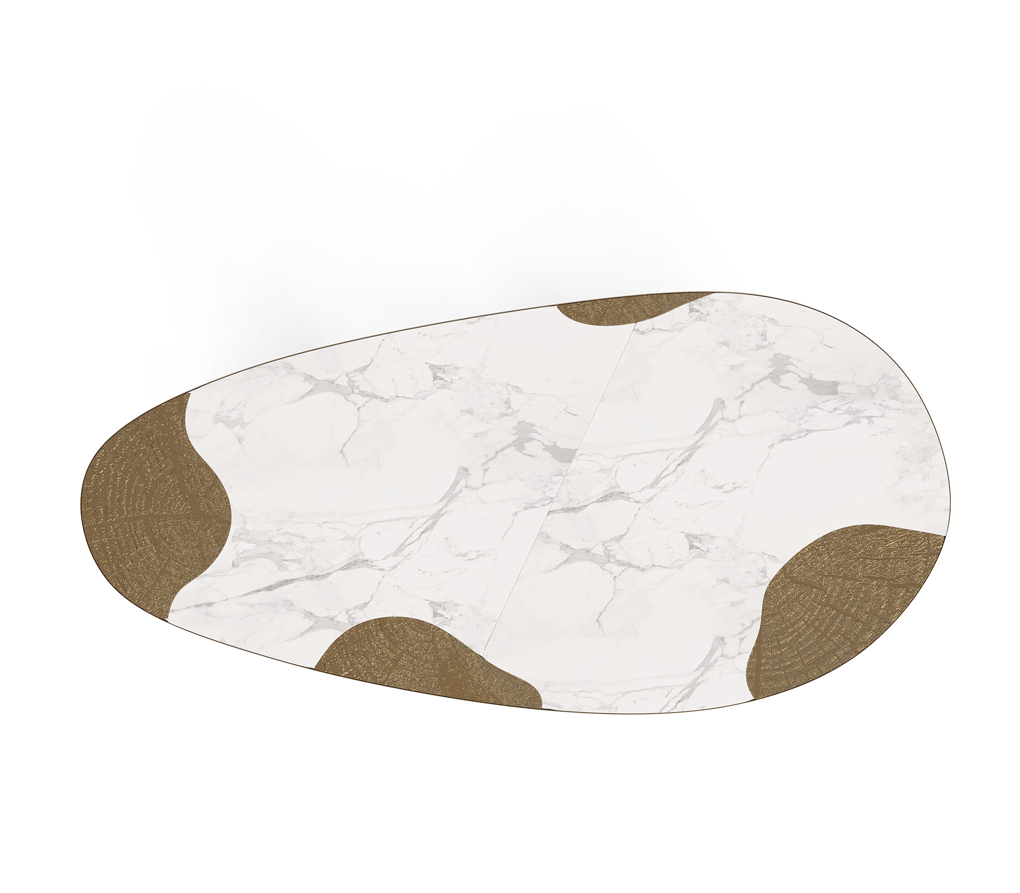 Обеденный стол Athena Carrara Marble & Patina