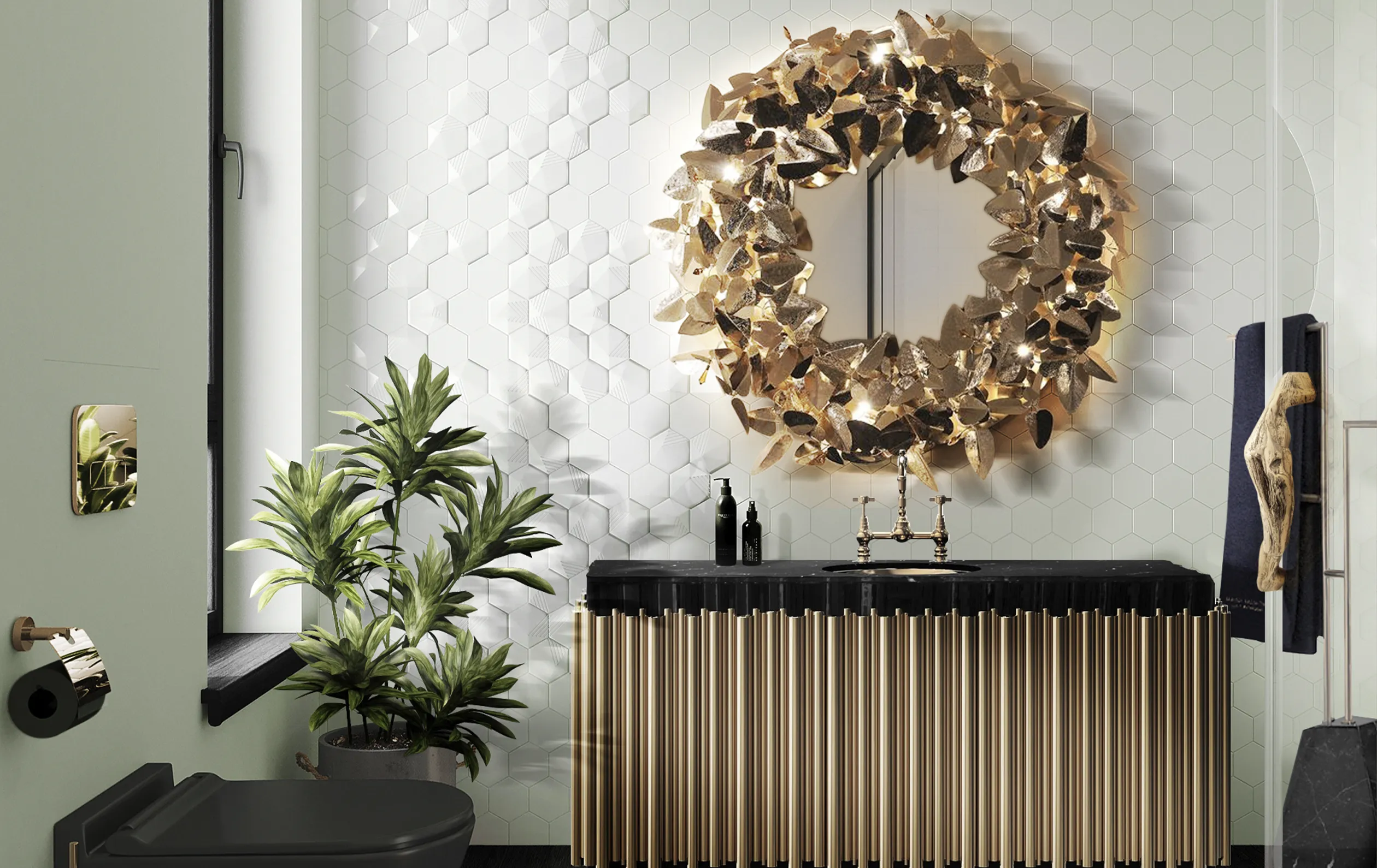 Настенное зеркало Royal с подсветкой