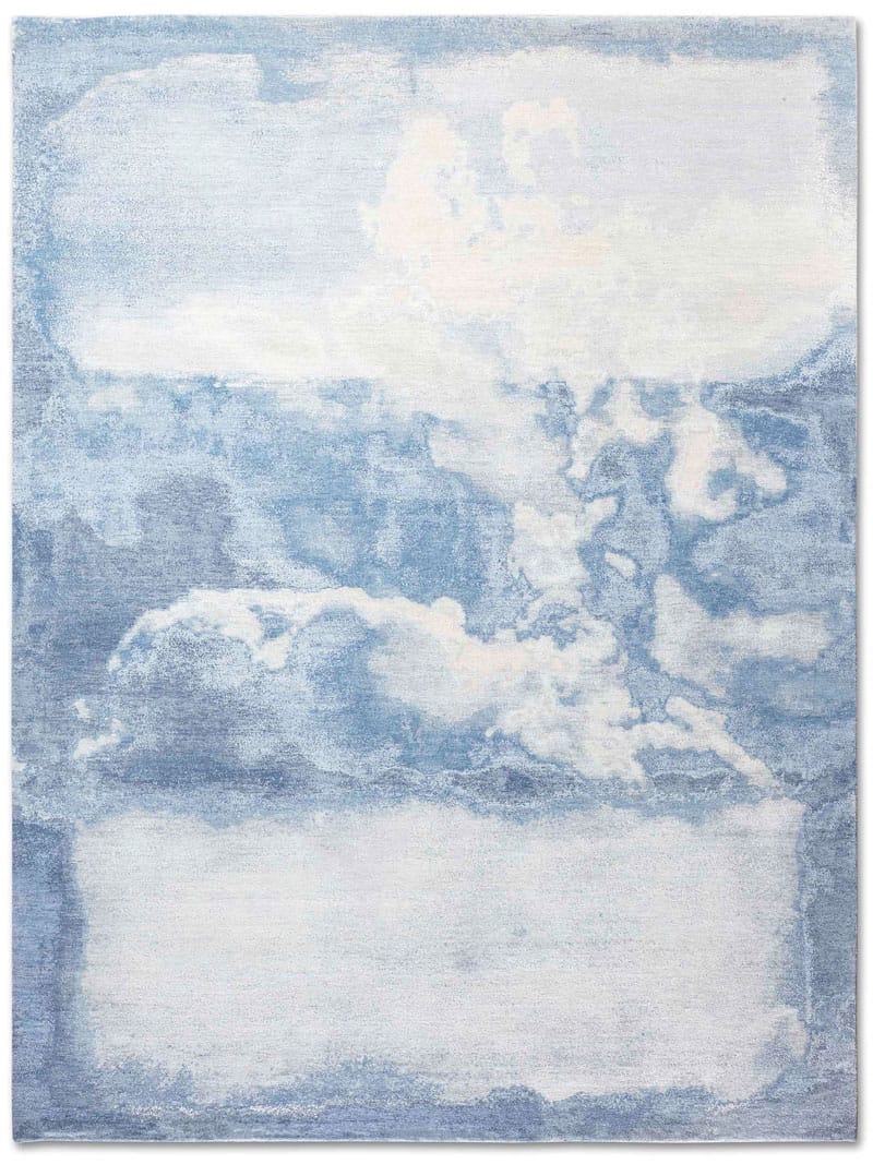 Роскошный ковер голубого цвета Clouds