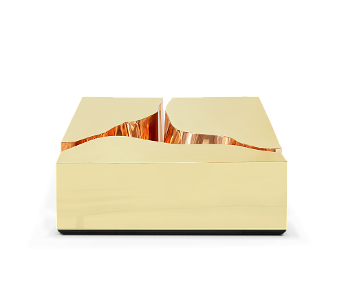 Журнальный стол Fissure Gold Copper