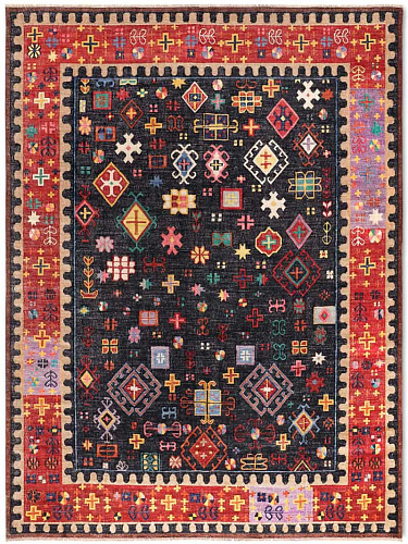 Сәнді қолмен жасалған кілем Flatweave