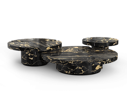 Центральный стол Dominion Portoro Marble, комплект из 3 предметов