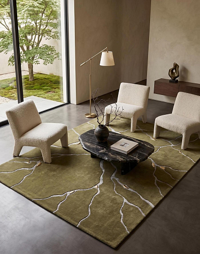 Ковер ручной работы Vein Marble Olive