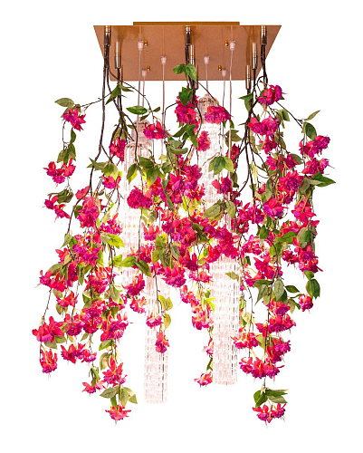 Pink Cascade төртбұрышты люстрасы