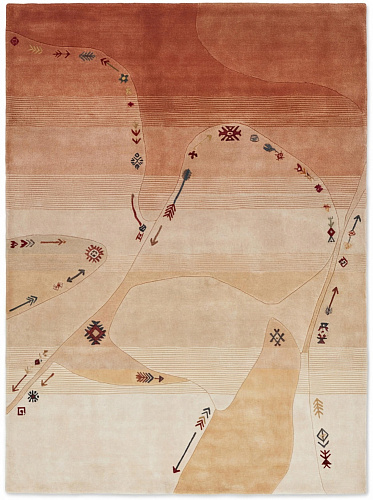 Ковер ручной работы Abstract Path Terracotta