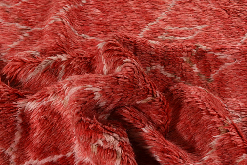 Красный ковер с высоким ворсом Berber