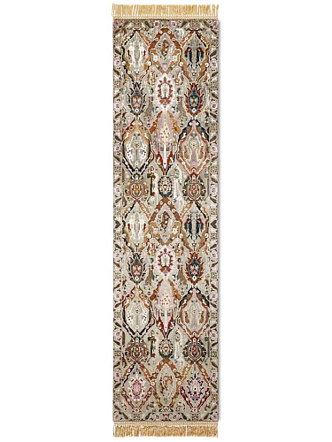 Роскошный ковер ручной работы KavaBagh зеленого цвета