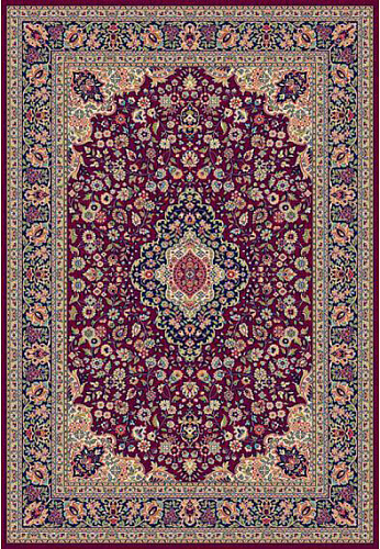 Ковер восточного стиля красного цвета, машинный