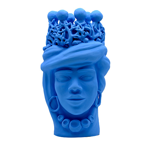 Скульптура голубая ручной работы Moor's Head