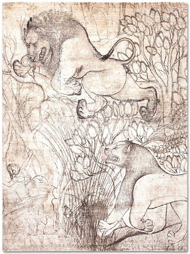 Ковер ручной работы Two Lions