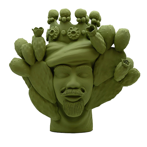 Скульптура зеленая ручной работы Moor's Head