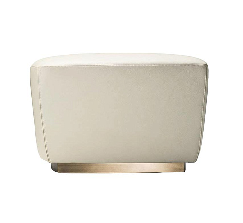 Пуф с бронзовым металлическим основанием