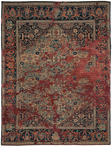 Жібек кілем Serapi Queensbury Sky Yellow Brownred