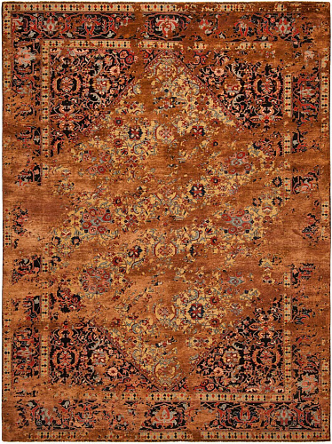 Шелковый ковер Serapi Queensbury Double Sky Yellow A 041