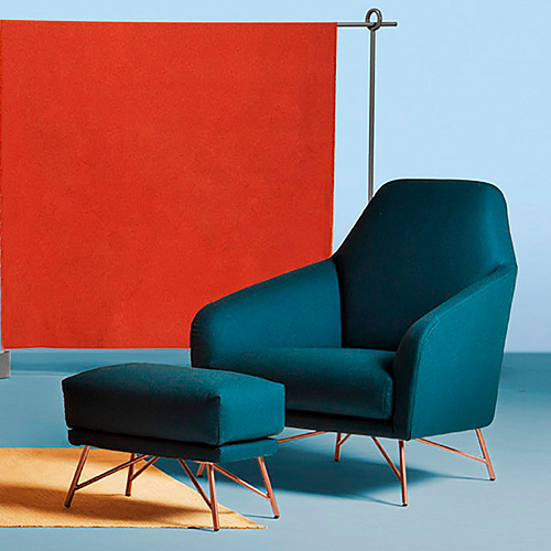 Кресло синее Wilma