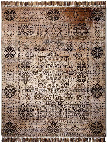 Роскошный ковер золотисто-сиреневого цвета