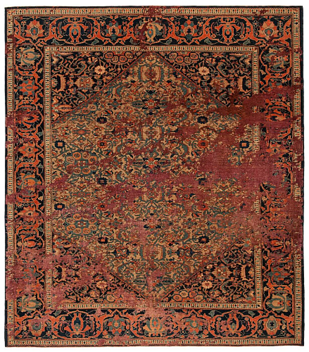 Шелковый ковер Serapi Queensbury Sky Brownish Red