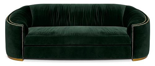 Қисық қою жасыл диван Premium Comfort