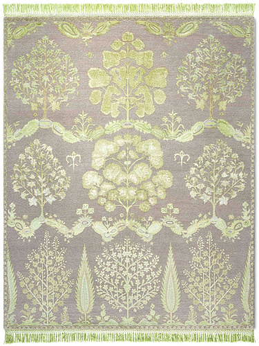 Роскошный кілем Mughal қолмен жасалған, жасыл түсте