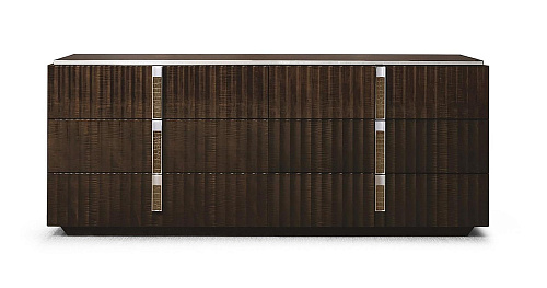 Комод с кожей и хромом Chrome Leather Dresser