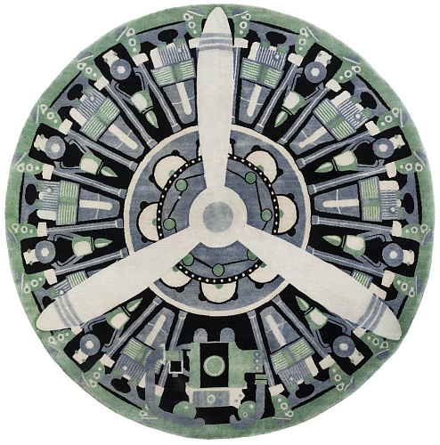Круглый ковер ручной работы Rotor