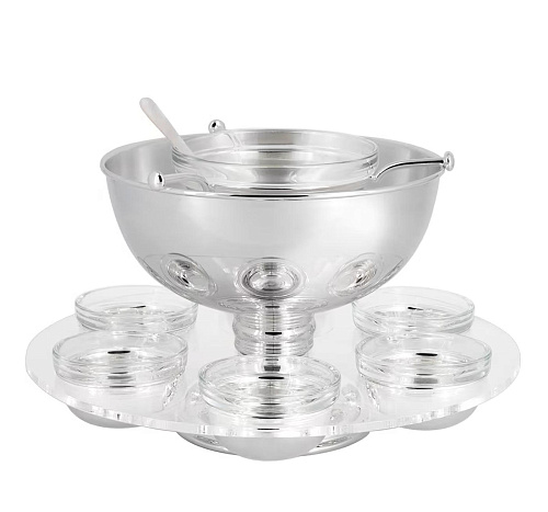 Набор для икры посеребрённый Silver Caviar Set
