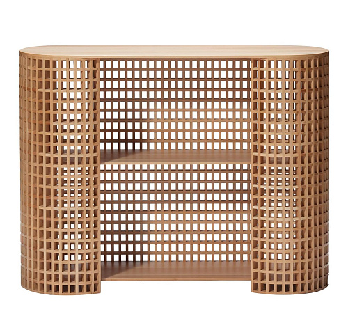 Шкаф с текстурированной деревянной поверхностью