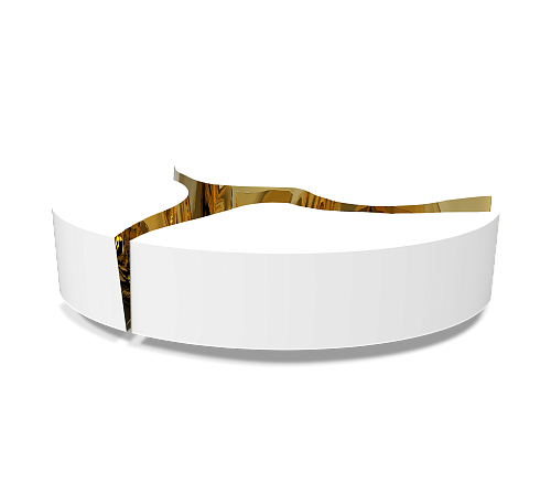 Овальный журнальный стол Fissure White