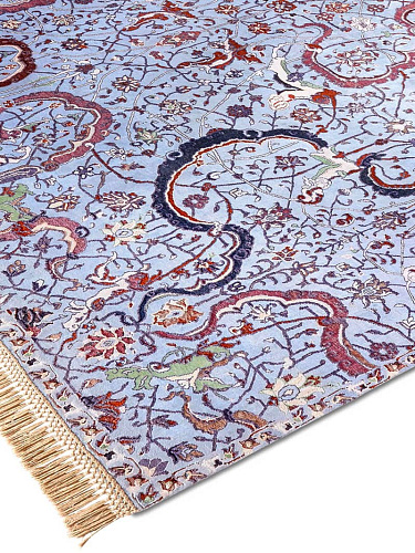 Роскошный ковер Tabriz зеленого цвета