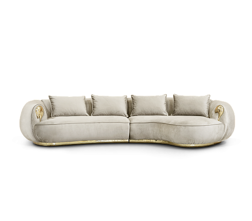 Иілген диван Solara Cream Luxe