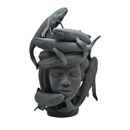Скульптура серая Moor's Head