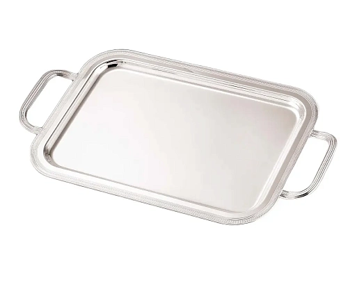 Поднос с ручками посеребрённый Medici Tray