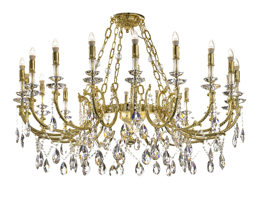 Классическая хрустальная люстра золотая