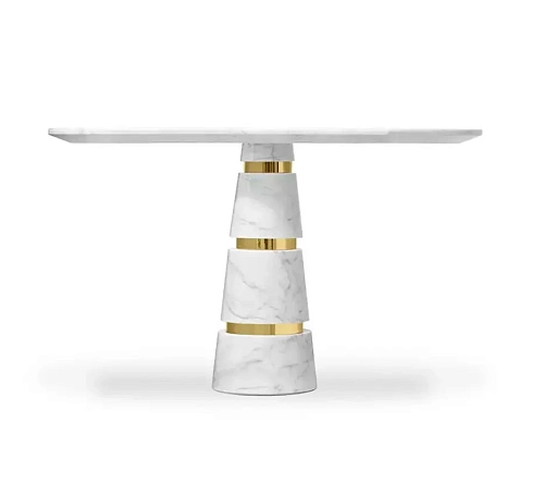 Обеденный стол из мрамора Carrara Avalanche
